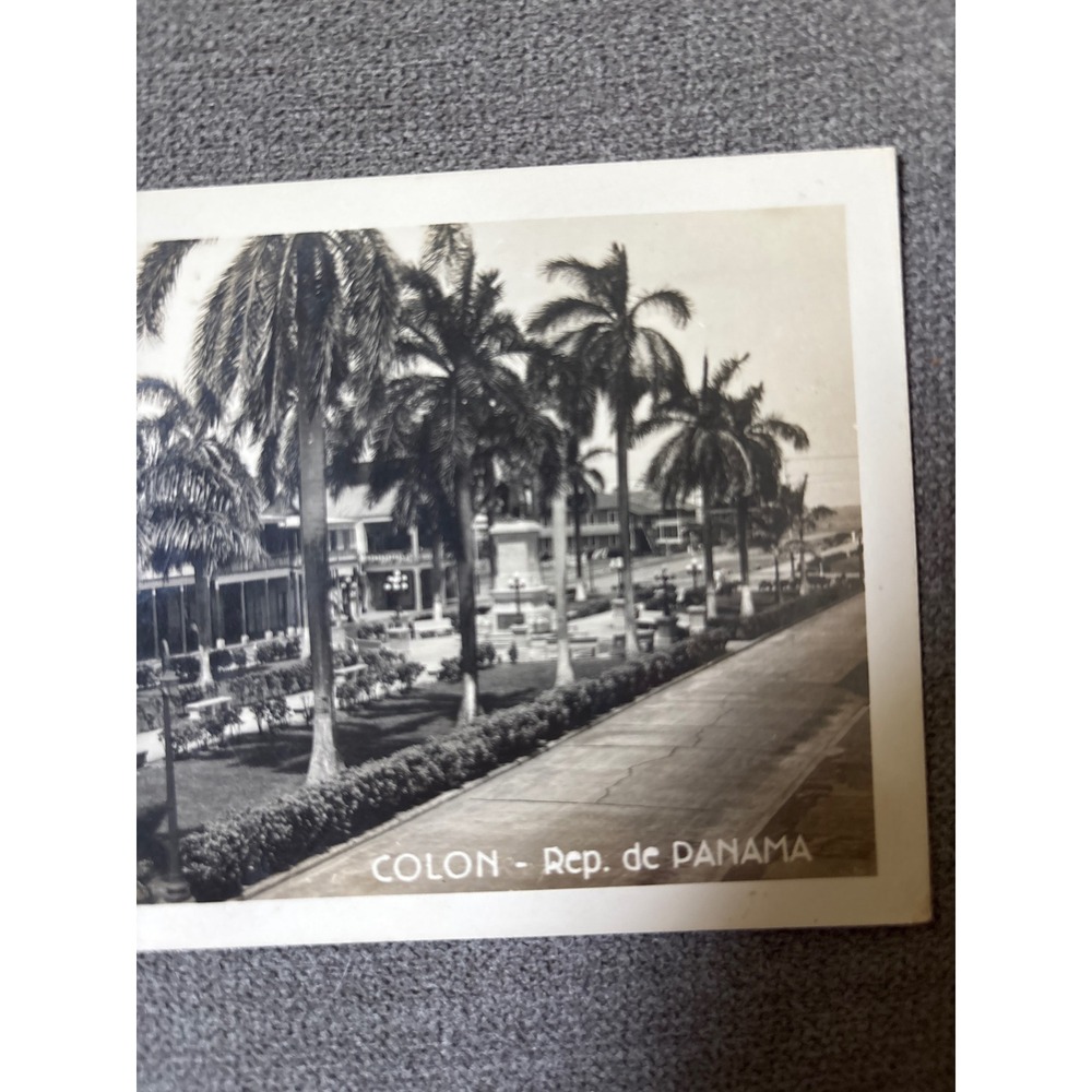 Vintage 1945 Colon Panama RPPC Real Photo Postcard Ancon Canal Zone Postmark - Picture 3 of 7